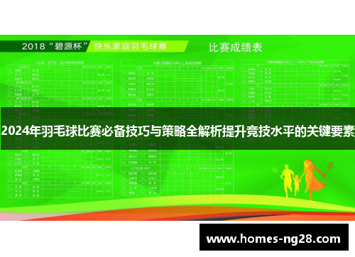 2024年羽毛球比赛必备技巧与策略全解析提升竞技水平的关键要素