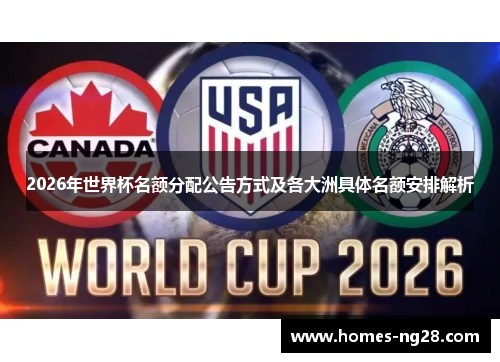 2026年世界杯名额分配公告方式及各大洲具体名额安排解析